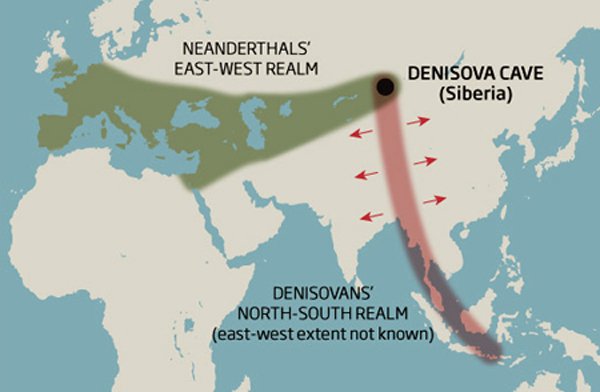 Denisovan Fossil Found Under the Ocean May Rewrite Early Human Migration History 3 Denisovan Distribution Map