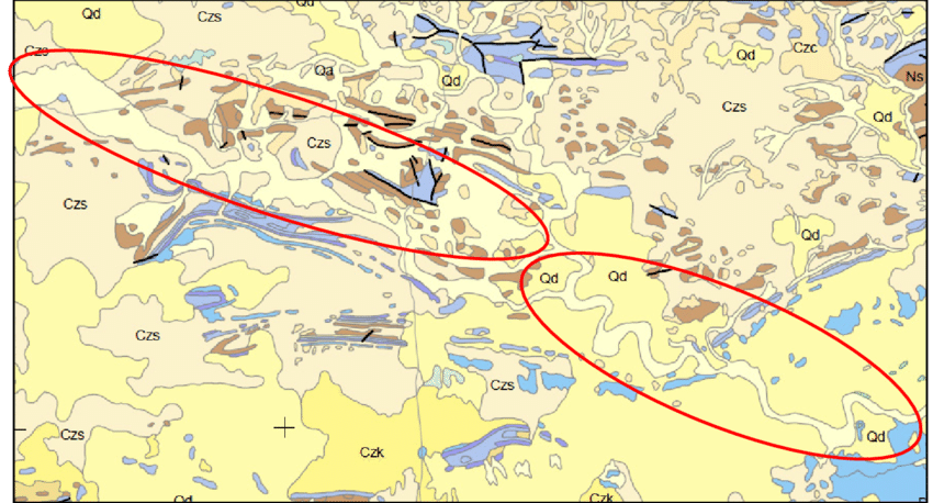 Geological Map of the Mid‑Finke River Region