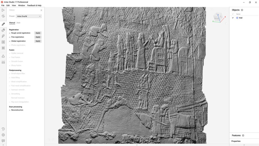 Heritage scanning example and workflow visuals