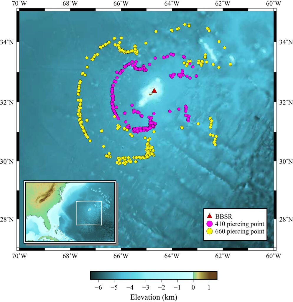 Receiver function seismic map
