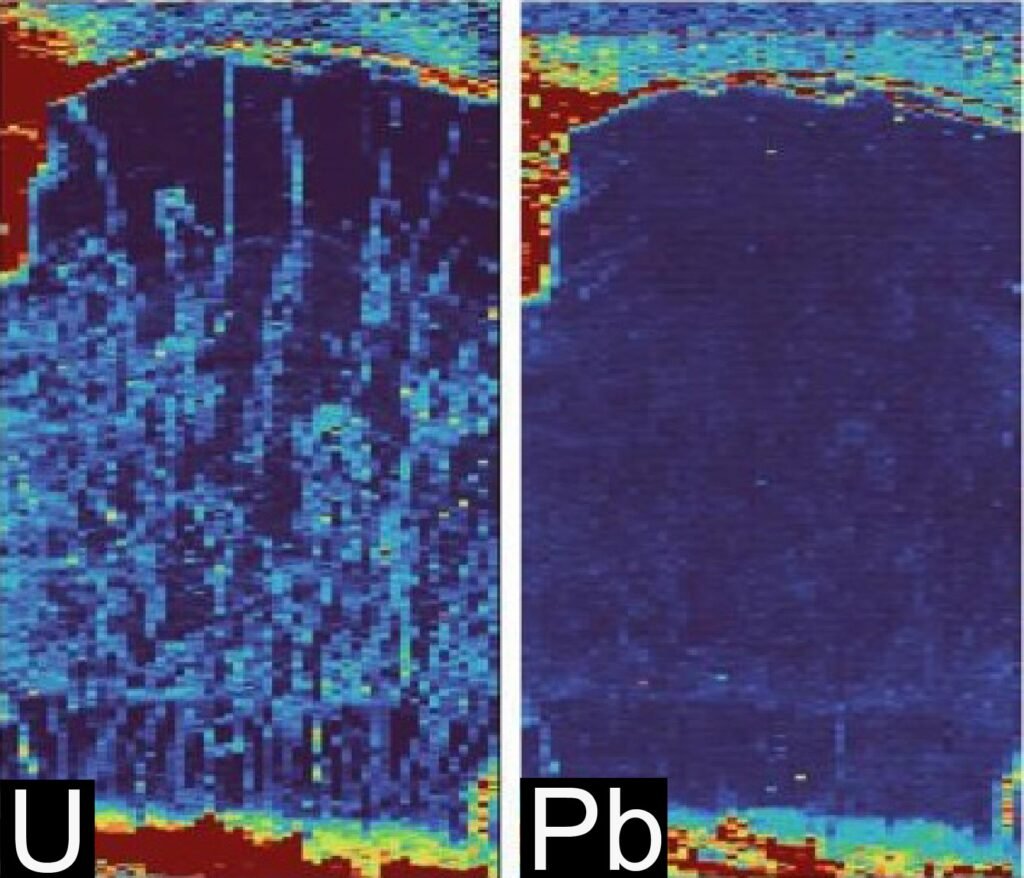 Eggshell Chemistry From Dinosaurs Is Helping Researchers Determine Fossil Ages 2 Uranium (U) vs Lead (Pb) Map and Geochemical Data