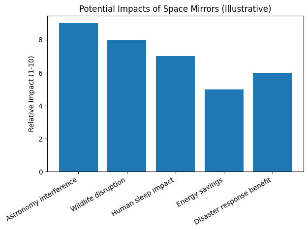 Night Sky with Space Mirrors
