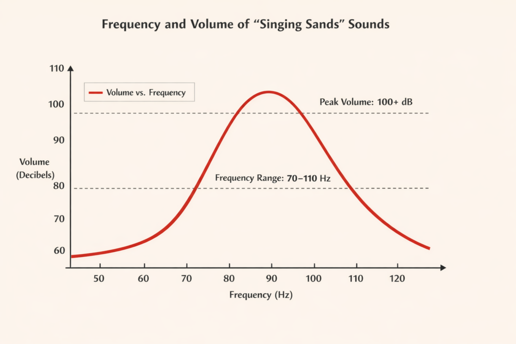 Singing sands sound analysis graph
