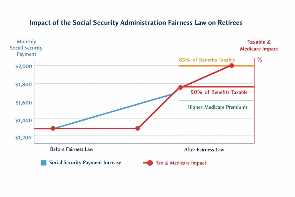 Social Security Administration Fairness Law Boosted Payments but Hidden Tax Rules Surprise Retirees 2 Social Security Administration Fairness Law Chart