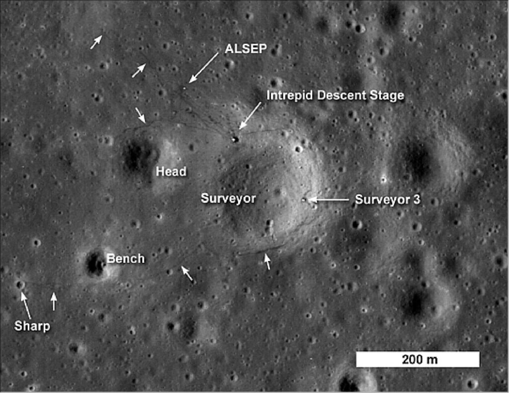 LRO orbital imagery of lunar surface features