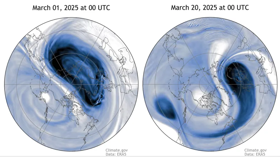 Scientists Monitor an Unusual Early Wobble in the Polar Vortex 2 Polar Vortex Wobble