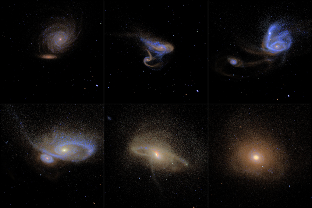 Scientists Clarify the Long-Term Path of the Milky Way–Andromeda Encounter 3 Galaxy Merger Evolution